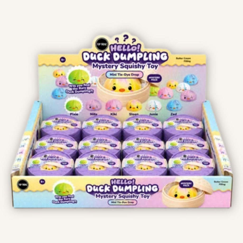 Top Trenz Hello! Duck Dumpling Mini Tie-Dye – Mystery Maltose Squishy Toy