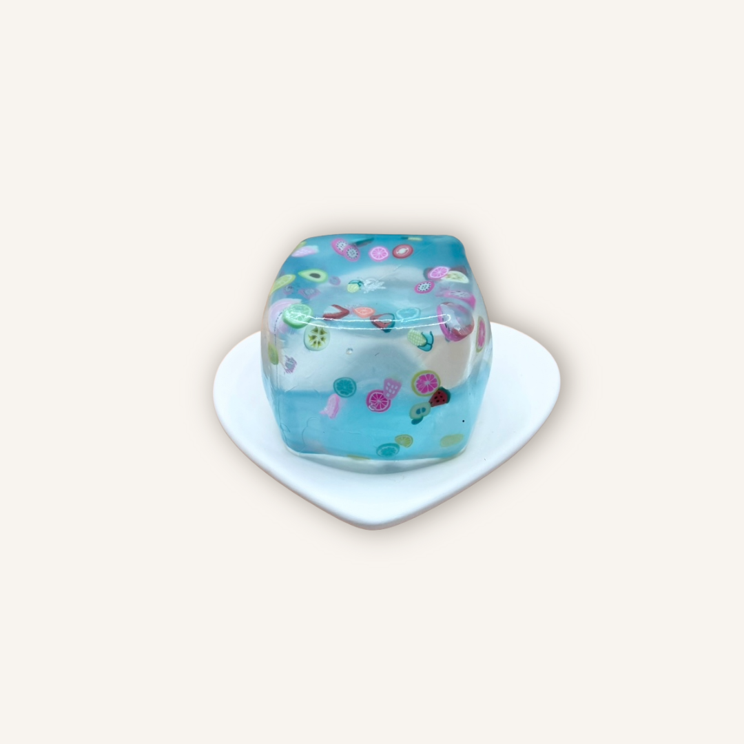 Fruit-Filled Sensory Squishy Cube