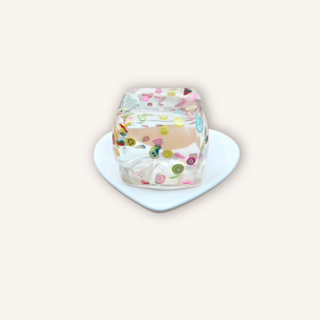 Fruit-Filled Sensory Squishy Cube