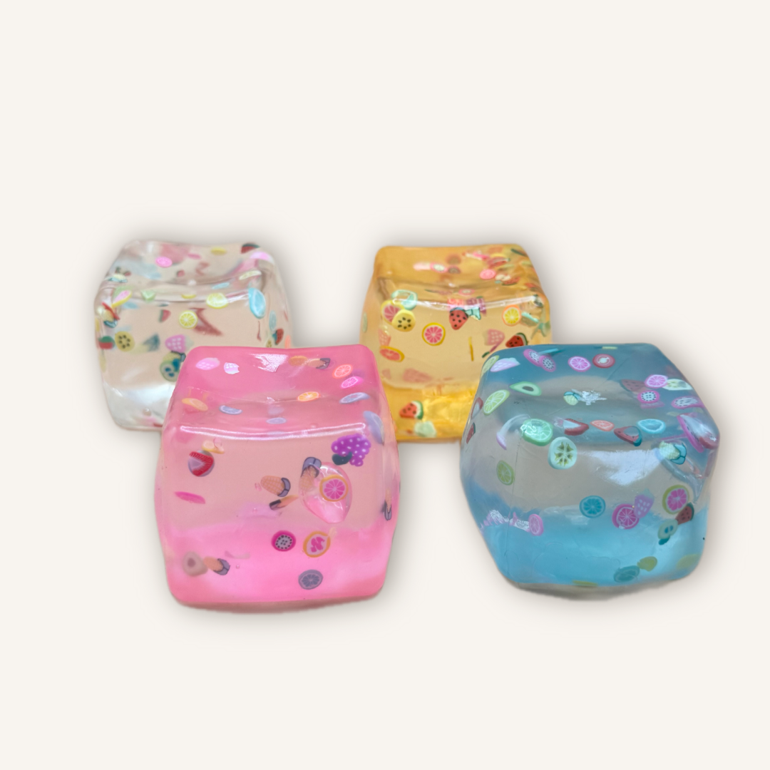 Fruit-Filled Sensory Squishy Cube