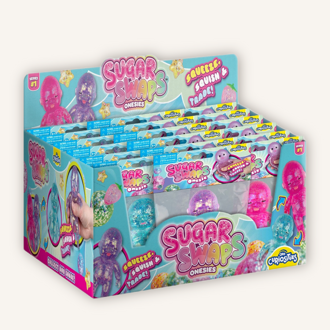 ORB Sugar Swaps Onesies Baby Squishy – Mystery Glitter Sensory Fidget Toy