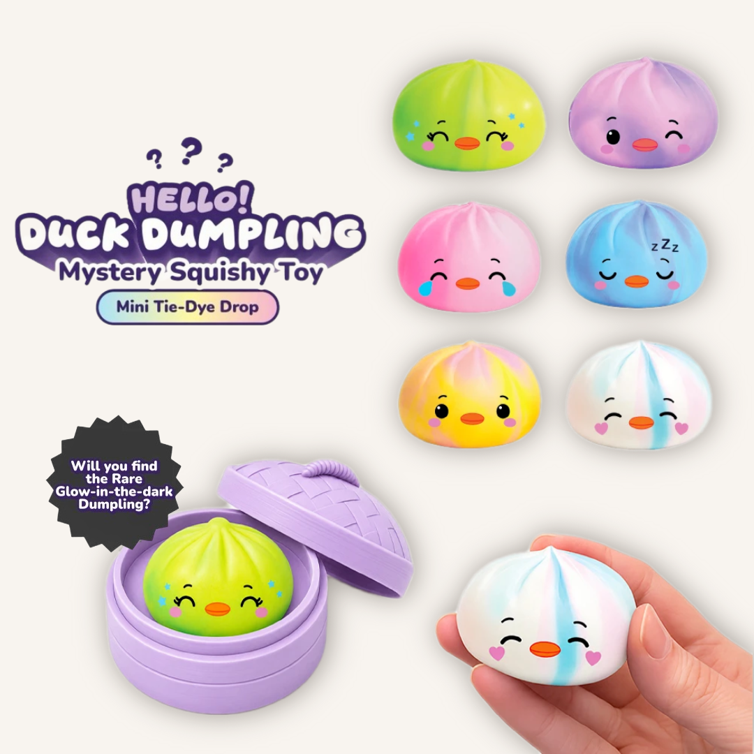 Top Trenz Hello! Duck Dumpling Mini Tie-Dye – Mystery Maltose Squishy Toy