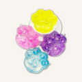 Large Glitter Sugar Paw Squishy, soft glitter-filled sensory stress squishy for fidgeting, stress relief, and calming sensory play.