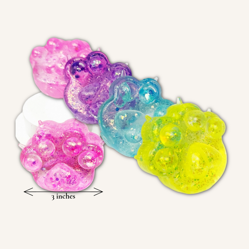 Large Glitter Sugar Paw Squishy with a soft, sparkly squeeze for stress relief and sensory play.