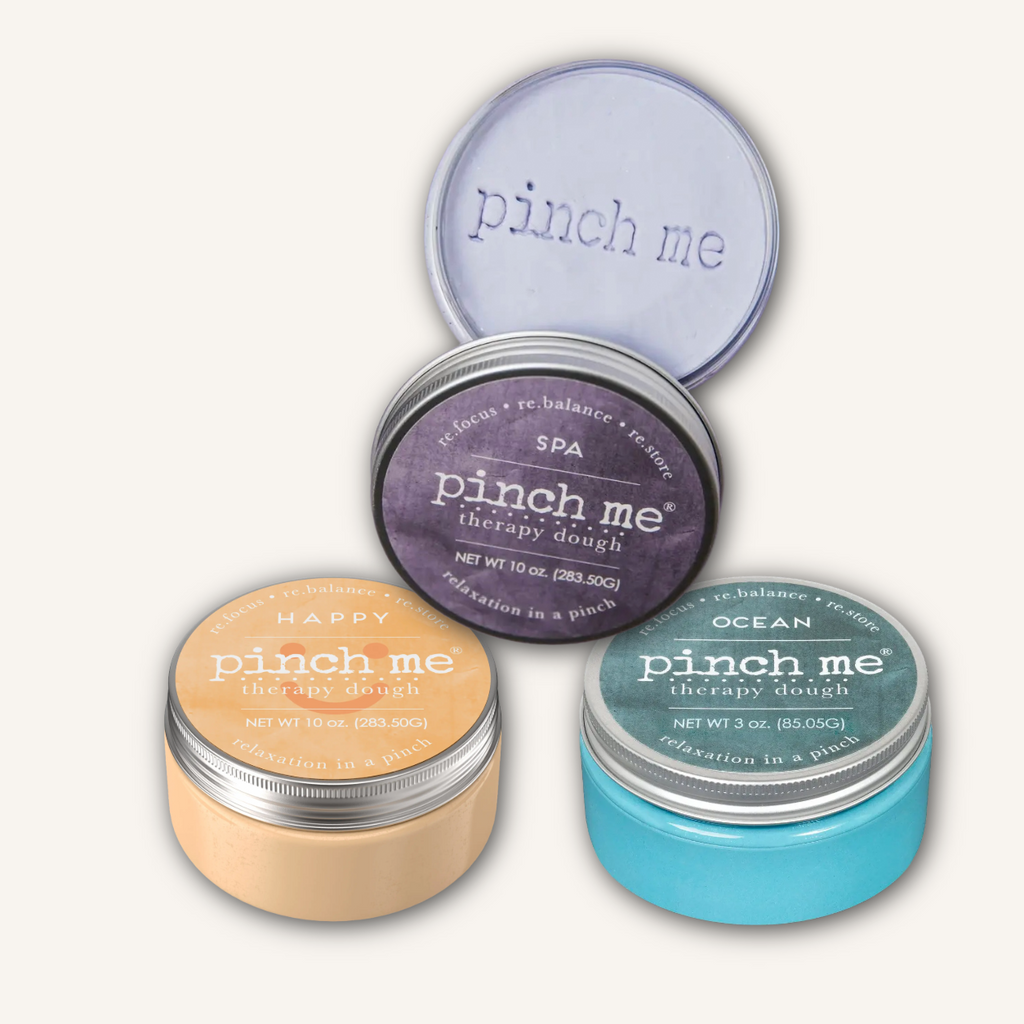 Pinch Me Therapy Dough, calming aromatherapy sensory dough for stress relief, mindfulness, fidgeting, and relaxation.