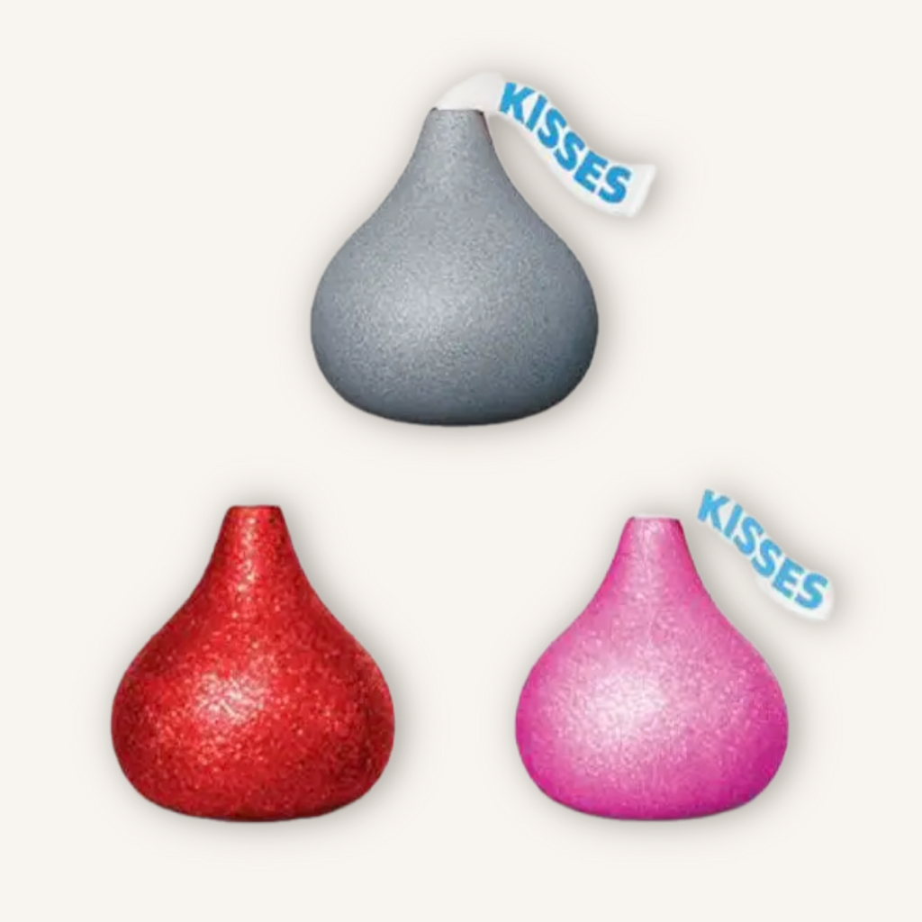 RMS SmushMart Giant Hershey’s Kisses squishy sensory toy in assorted glitter colour