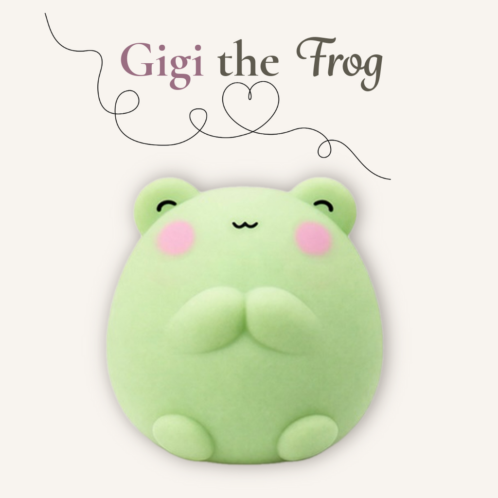 Top Trenz Butter Squishers Squishy Buns Gigi the Frog character squishy toy with a soft buttery texture and slow, satisfying squeeze.