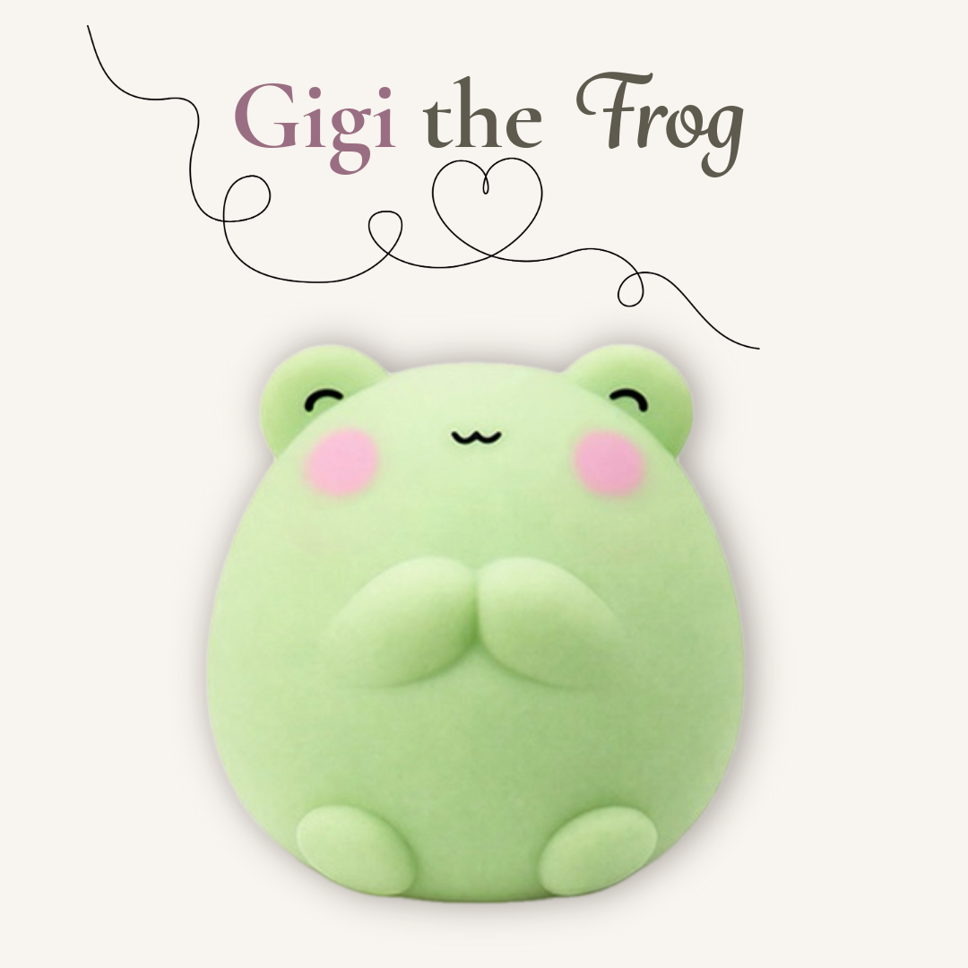 Top Trenz Butter Squishers Squishy Buns Gigi the Frog character squishy toy with a soft buttery texture and slow, satisfying squeeze.
