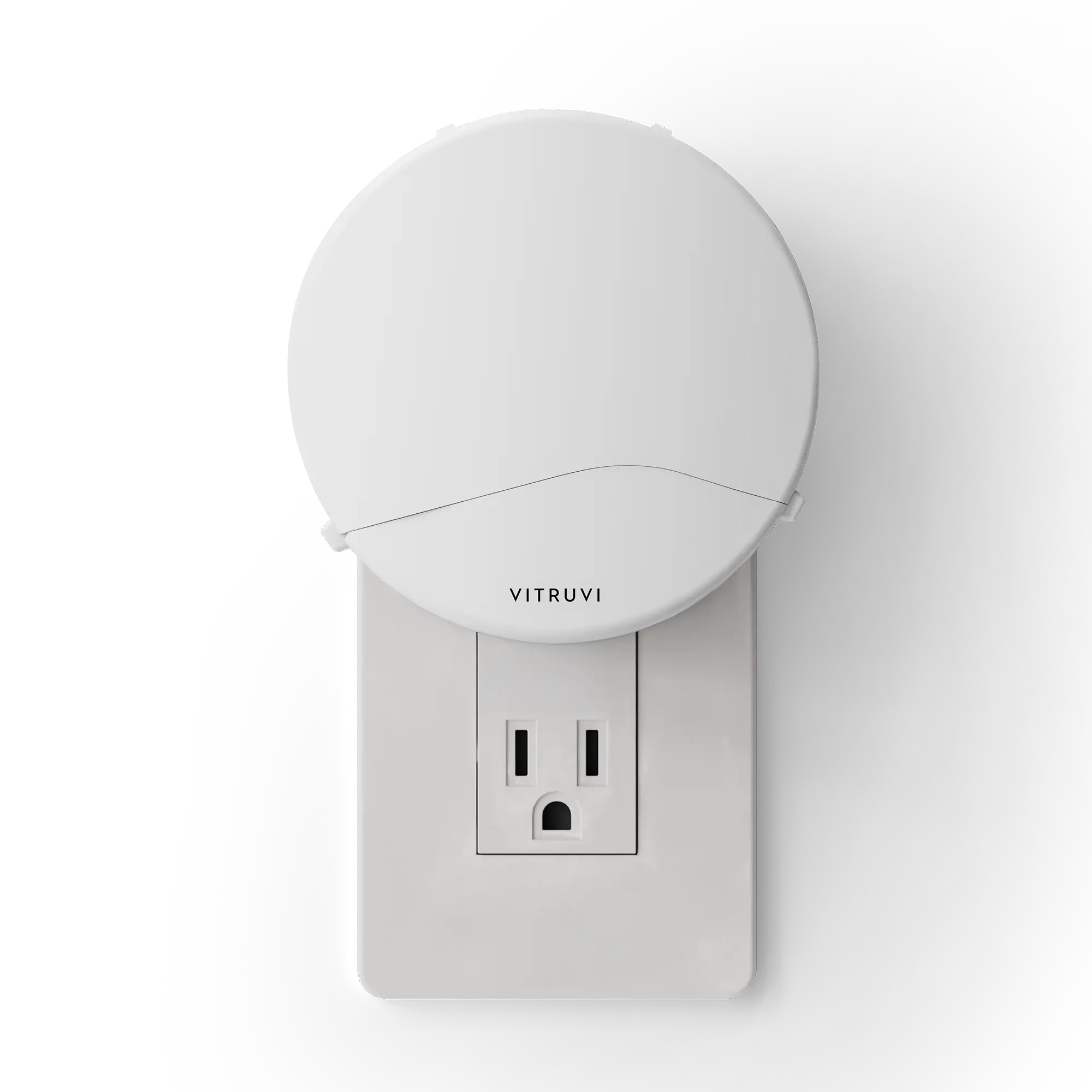 Vitruvi Push Plug-in Wall Diffuser providing long-lasting natural fragrance with adjustable scent strength for everyday spaces.